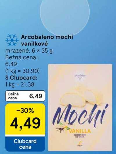 Arcobaleno mochi vanilkové mrazené, 6 x 35 g