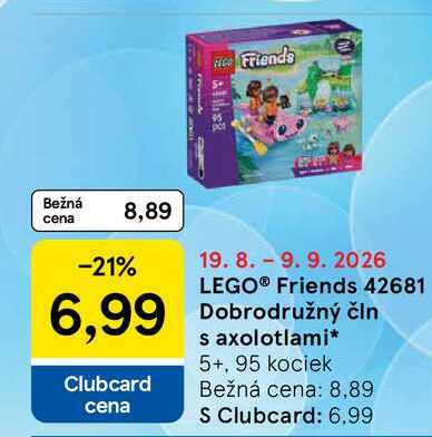 LEGO® Friends 42681 99 Dobrodružný čin s axolotlami 5+, 95 kociek