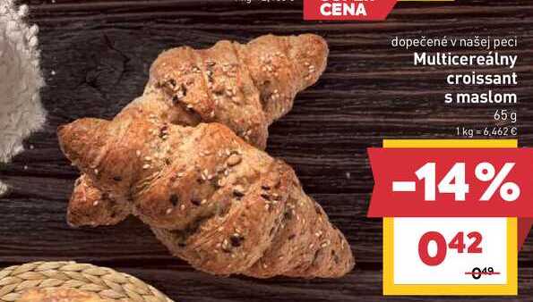 Multicereálny croissant s maslom 65g 