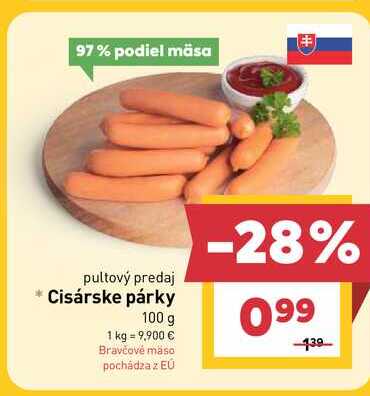 Cisárske párky 100 g