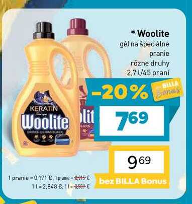 Woolite gél na špeciálne pranie rôzne druhy 2,7l/45 praní