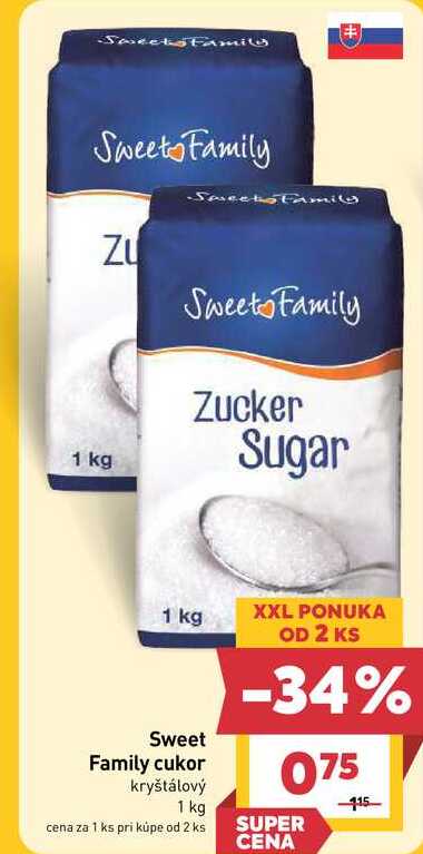 Sweet Family cukor kryštálový 1 kg