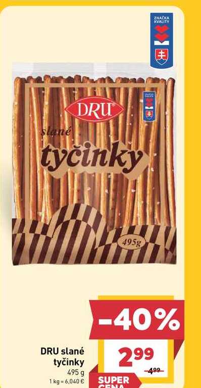 DRU slané tyčinky 495 g