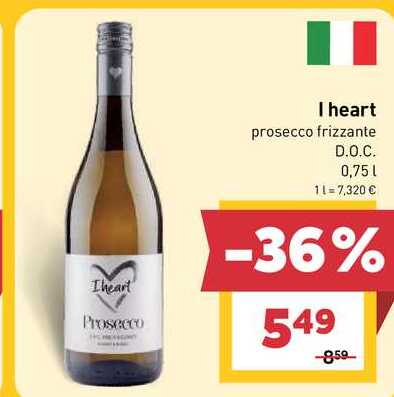 I heart prosecco frizzante D.O.C. 0,75l