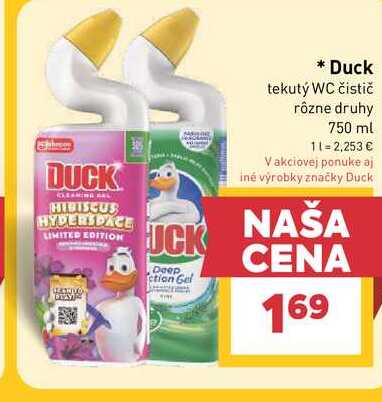 Duck tekutý WC čistič rôzne druhy 750 ml