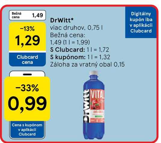 DrWitt viac druhov, 0,75 l