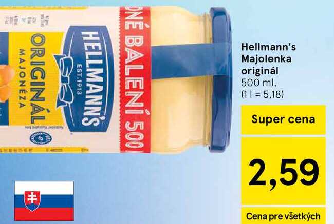 Hellmann's Majolenka originál 500 ml