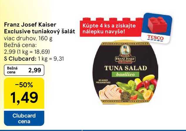 Franz Josef Kaiser Exclusive tuniakový šalát viac druhov, 160 g