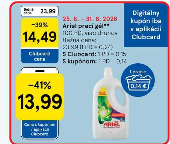 Ariel prací gél 100 PD