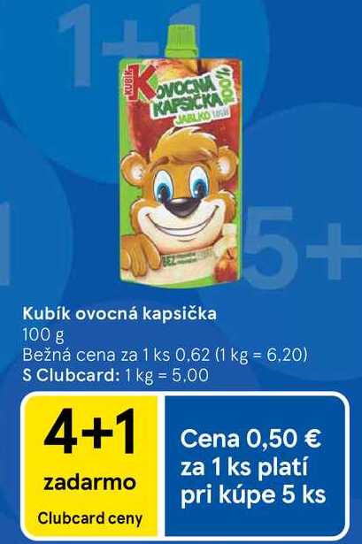 Kubík ovocná kapsička 100 g