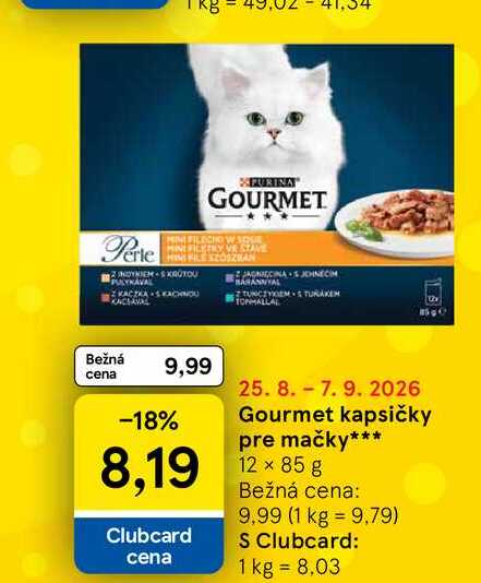 Gourmet kapsičky pre mačky 12 x 85 g