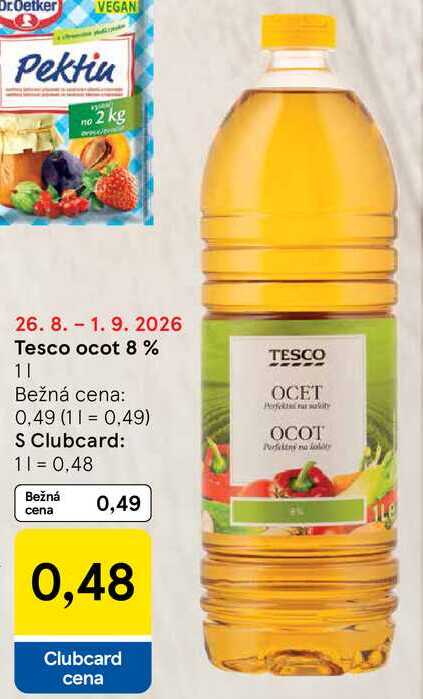 Tesco ocot 8% 1l