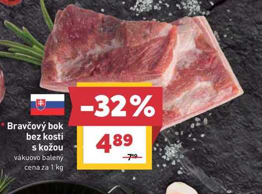 Bravčový bok bez kosti s kožou 1kg