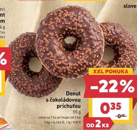 Donut s čokoládovou príchuťou 55 g