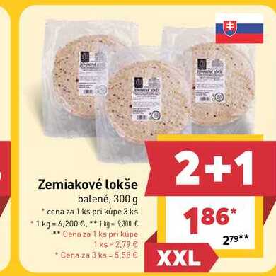 Zemiakové lokše balené, 300 g