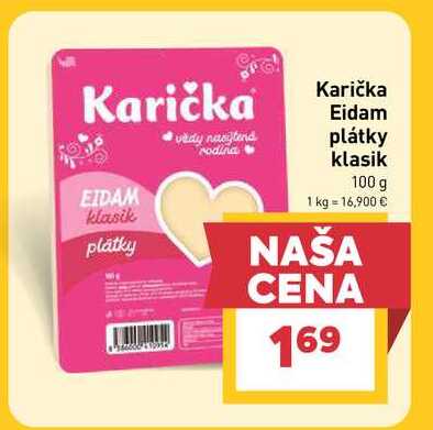 Karička Eidam plátky 100g