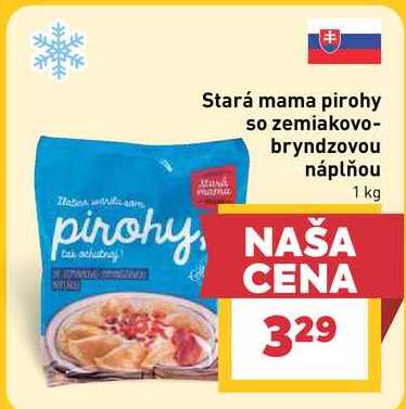 Stará mama pirohy so zemiakovo- bryndzovou náplňou 1 kg 