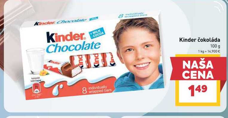 Kinder čokoláda 100 g
