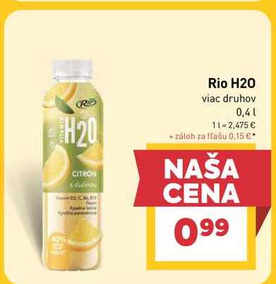 Rio H20 viac druhov 0,4l