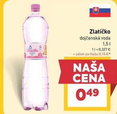Zlatíčko dojčenská voda 1,5l