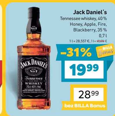 Jack Daniel's Tennessee whiskey, 0,7l