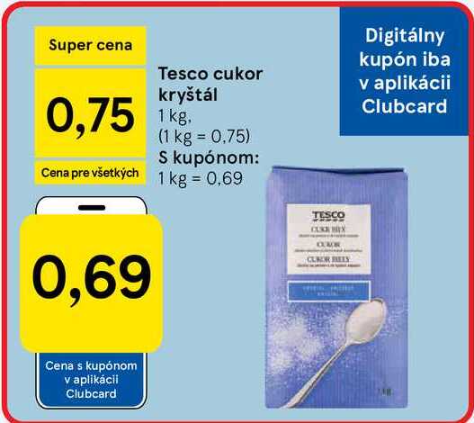 Tesco cukor kryštál 1 kg