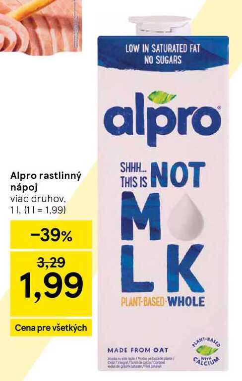 Alpro rastlinný nápoj viac druhov, 1l