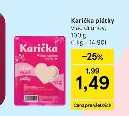 Karička plátky viac druhov, 100 g
