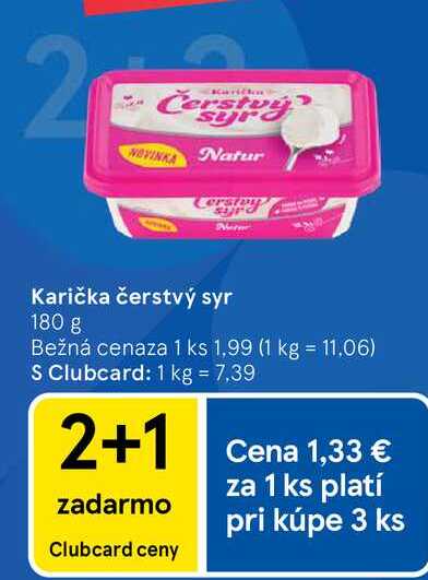 Karička čerstvý syr 180 g 