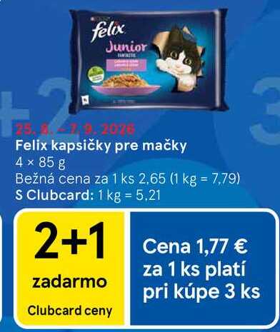 Felix kapsičky pre mačky 4 x 85 g