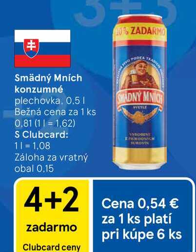 Smädný Mních konzumné plechovka, 0,5l
