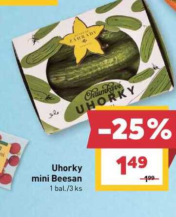 Uhorky mini Beesan 1 bal./3 ks 