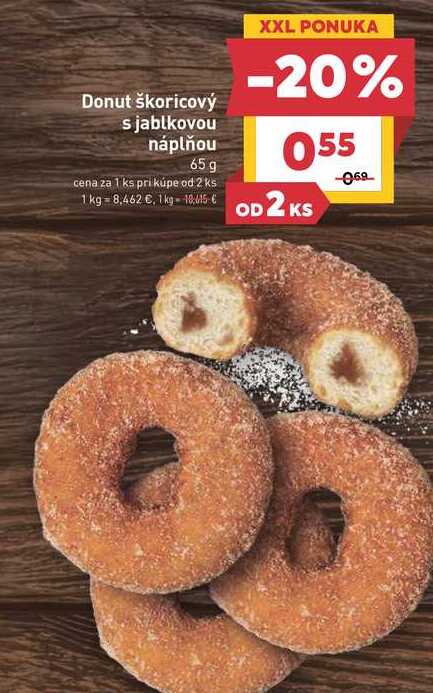 Donut škoricový s jablkovou náplňou 65 g