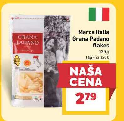 Marca Italia Grana Padano flakes 125 g