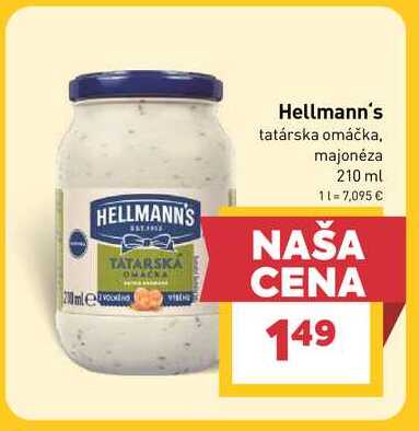 Hellmann's tatárska omáčka, 210 ml