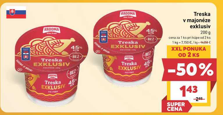 Treska v majonéze exklusiv 200 g 