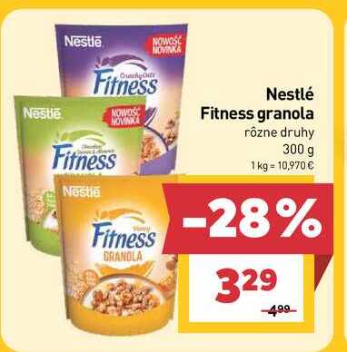 Nestlé Fitness granola rôzne druhy 300 g 