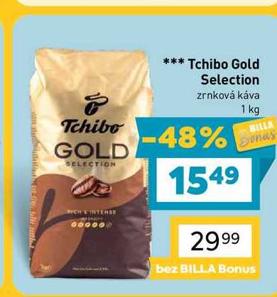 Tchibo Gold Selection zrnková káva 1 kg