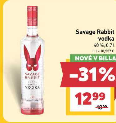 Savage Rabbit vodka 40%, 0,7l v akcii