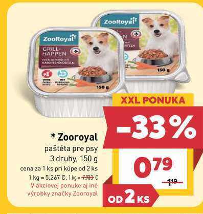 Zooroyal paštéta pre psy 3 druhy, 150 g