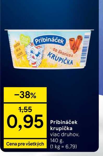 Pribináček krupička viac druhov, 140 g