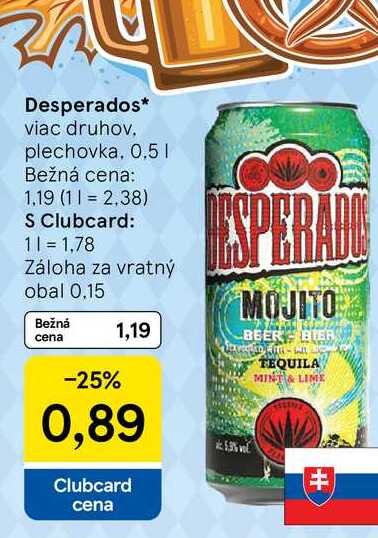 Desperados viac druhov plechovka, 0,5l
