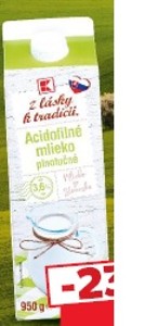 Z lásky k tradícií Acidofilné mlieko