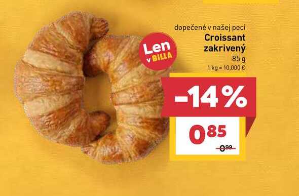 Croissant zakrivený 85g 