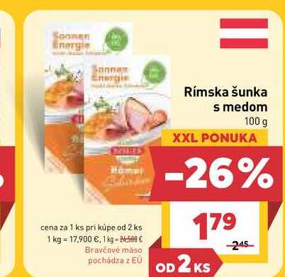 Rímska šunka s medom 100 g