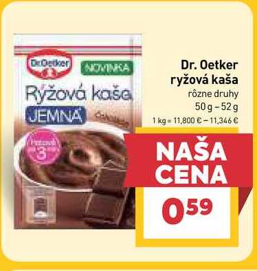 Dr. Oetker ryžová kaša rôzne druhy 50g-52g