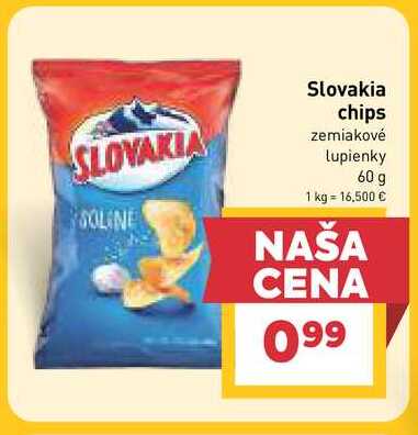 Slovakia chips zemiakové lupienky 60 g