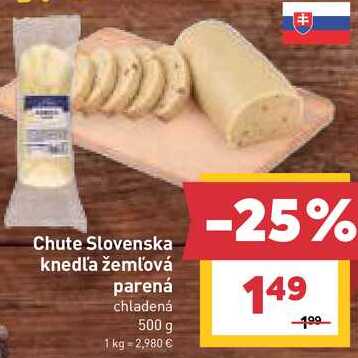 Chute Slovenska knedľa žemľová parená chladená 500 g