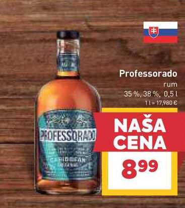 Professorado rum 35%, 38%, 0,5L v akcii