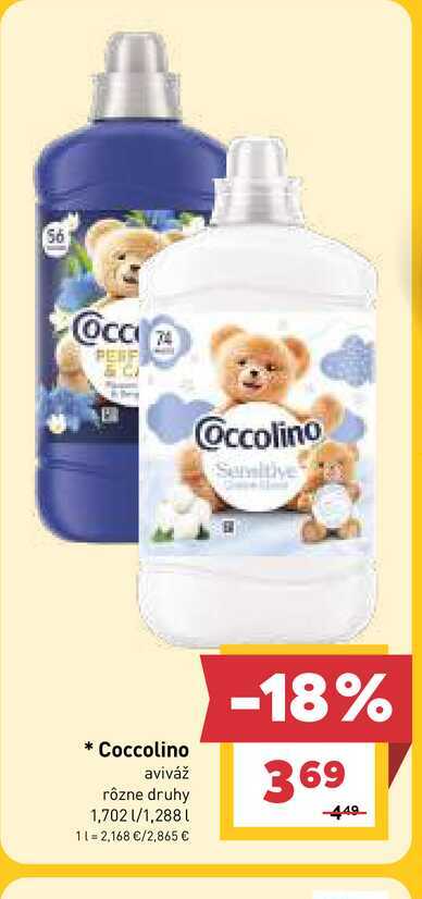 Coccolino aviváž rôzne druhy 1,702 L/1,288 L